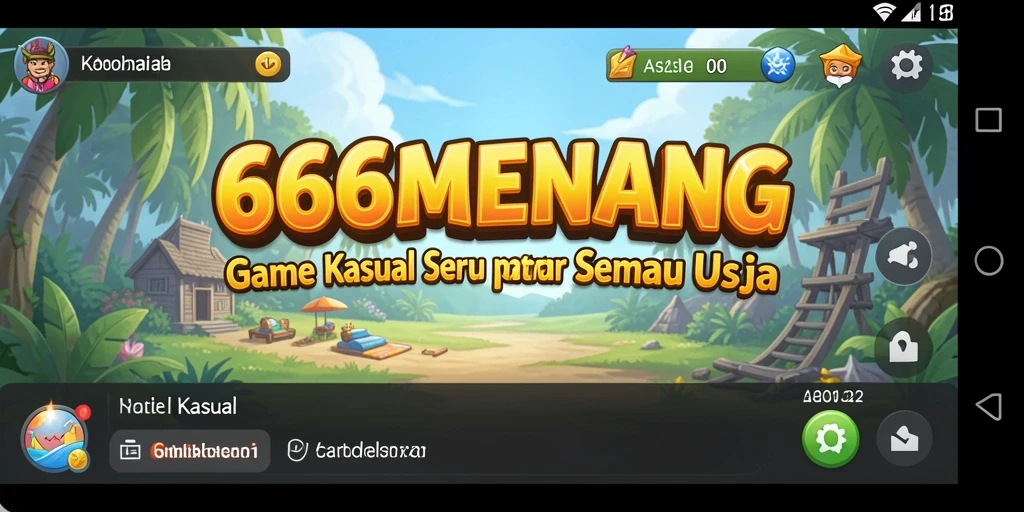 Tampilan antarmuka menarik dalam game Kasual 666MENANG.