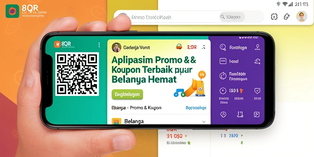 Tampilan antarmuka utama aplikasi 8QR yang sederhana dan menarik.