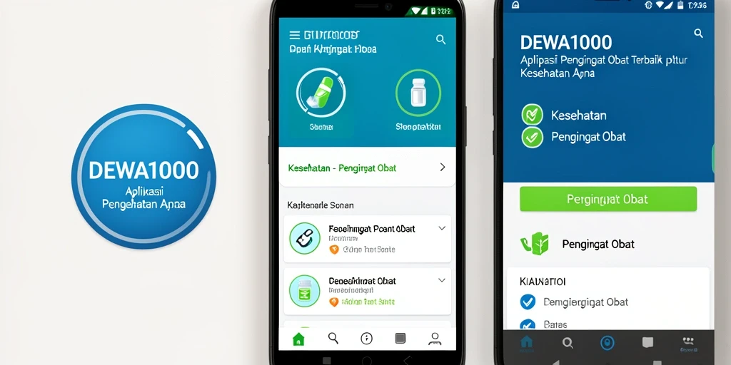 Antarmuka aplikasi DEWA1000 yang memudahkan pengguna dalam mengingat obat.