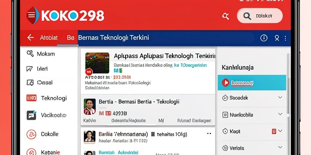 Antarmuka bersih dan modern dari aplikasi KOKO288