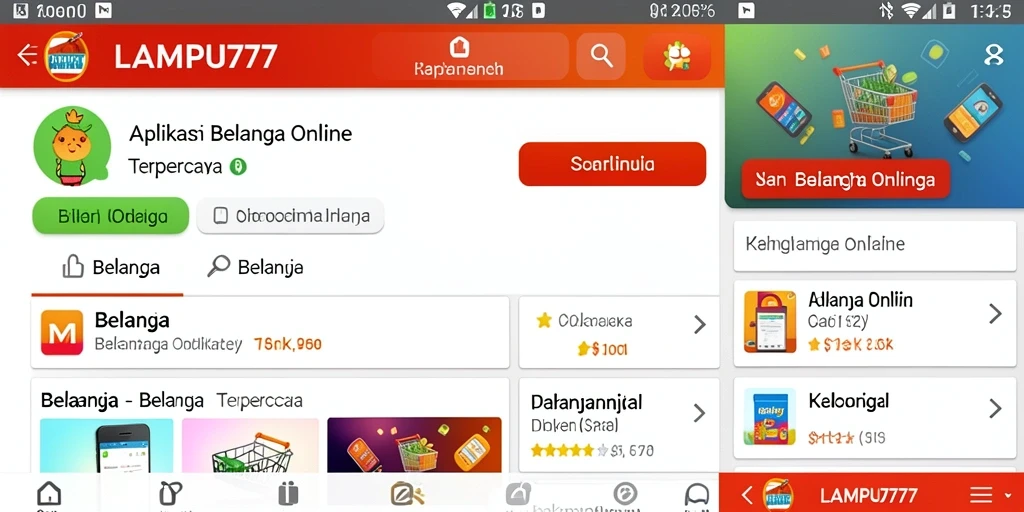 Antarmuka LAMPU777 yang user-friendly untuk berbelanja online.
