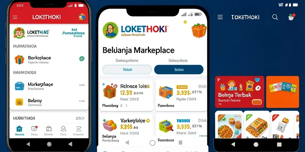 Antarmuka LOKETHOKI yang menarik dan mudah digunakan untuk marketplace.