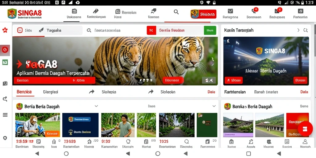 Tampilan antarmuka aplikasi SINGA8 yang informatif.