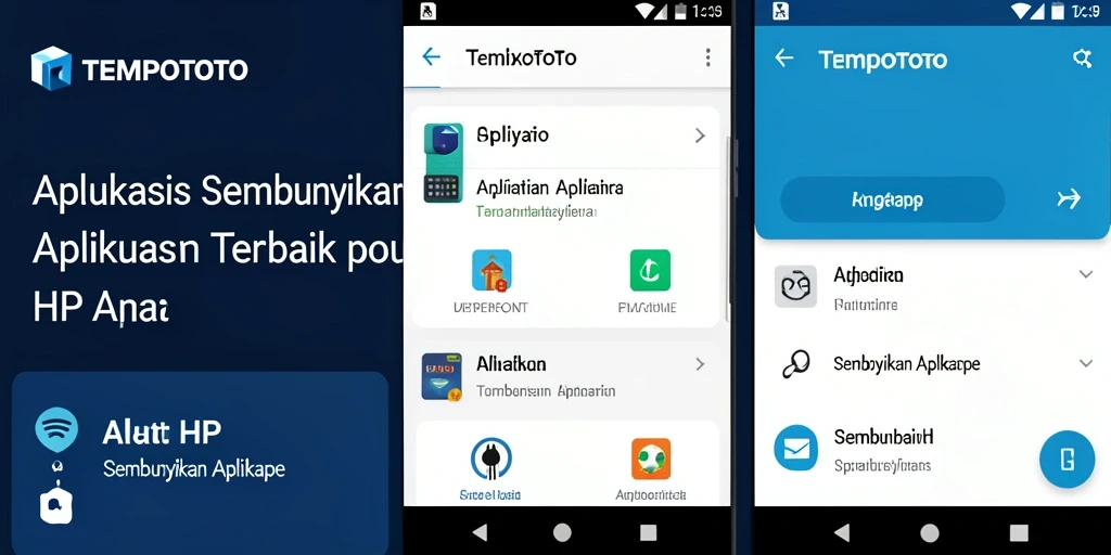 Tampilan antarmuka utama TEMPOTOTO yang intuitif untuk menyembunyikan aplikasi.